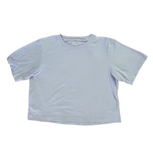 All in Motion Sky Blue Supima Cotton Cropped T Shirt
